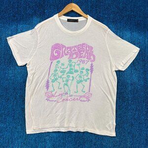 The Grateful Dead “Live in Concert” Tour 87 Rock Band Graphic T-Shirt Size Large